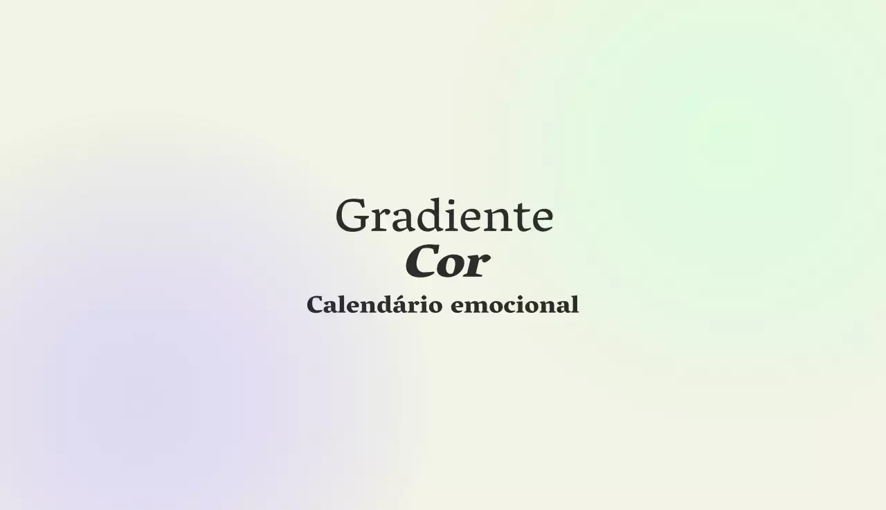 Calendário minimalista em gradiente