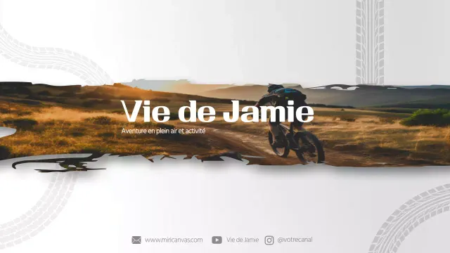 bannière de canal d'aventure moderne beige