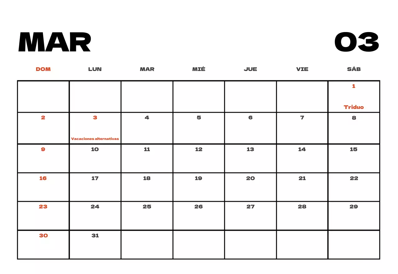 Cielo foto calendario limpio