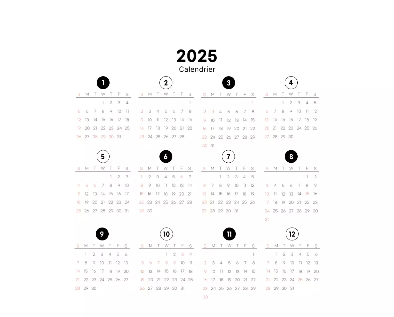 Calendrier de bureau photo simple pour les cafés dans les tons blancs