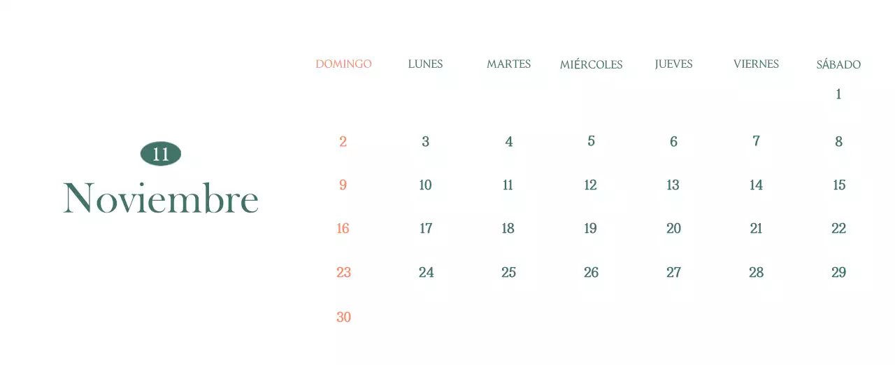 Un moderno calendario de cafeterías con recomendaciones para la bebida del mes