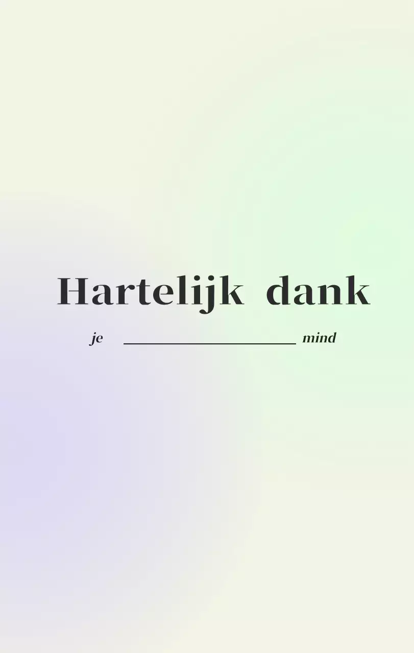 Minimalistische kalender met kleurverloop