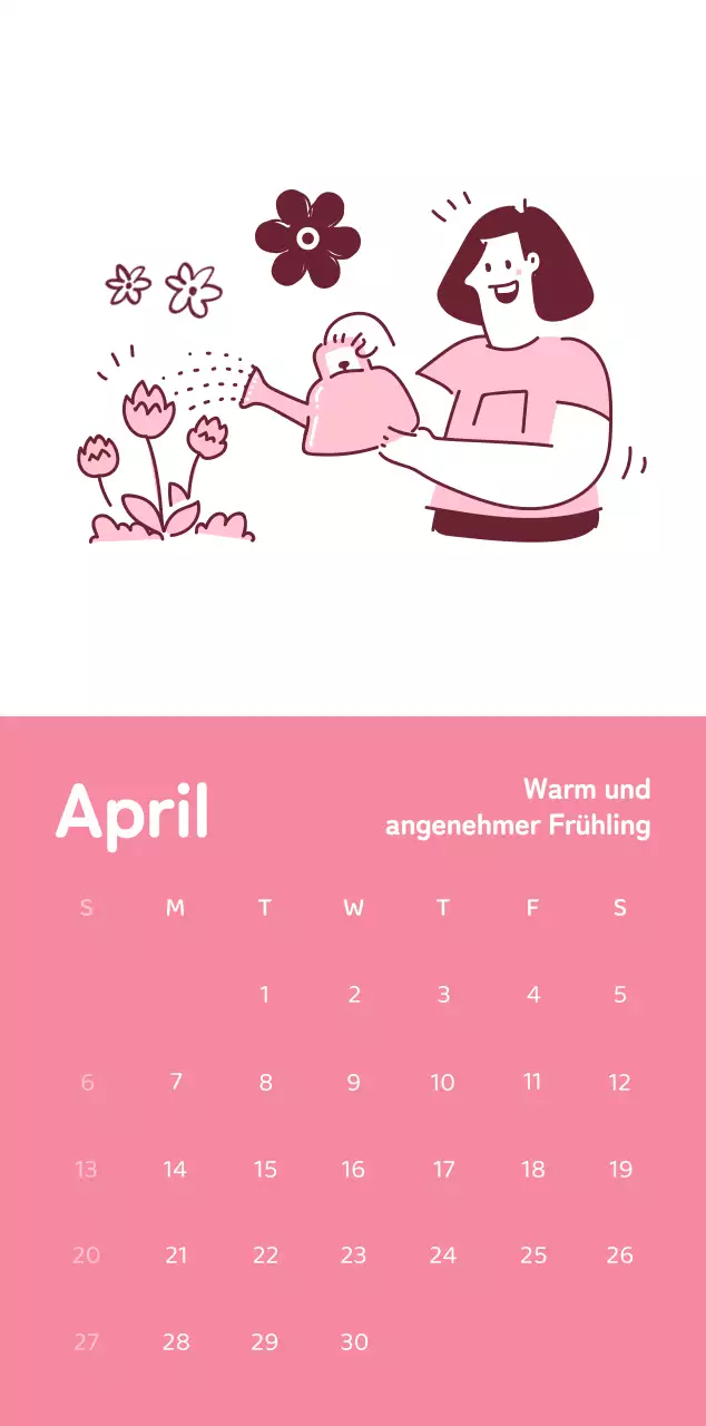 Kalender mit farbenfrohen und emotionalen Illustrationen