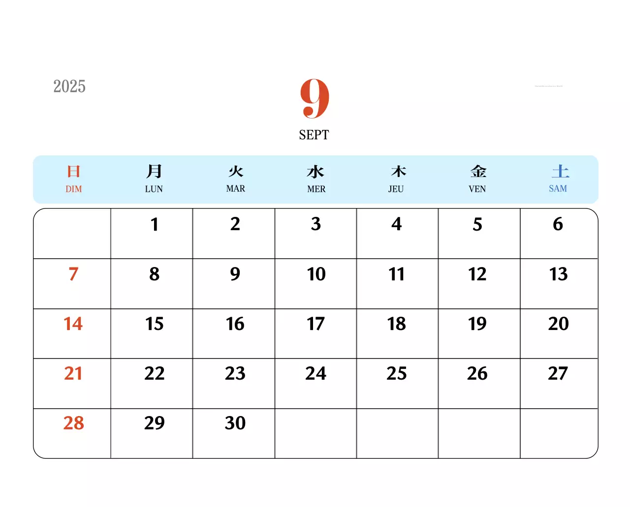 Calendrier de mémoire rétro en rouge