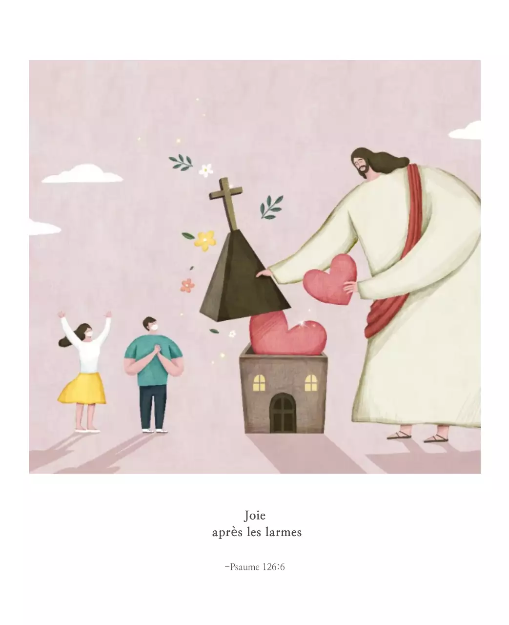 Illustration pastel de l'église