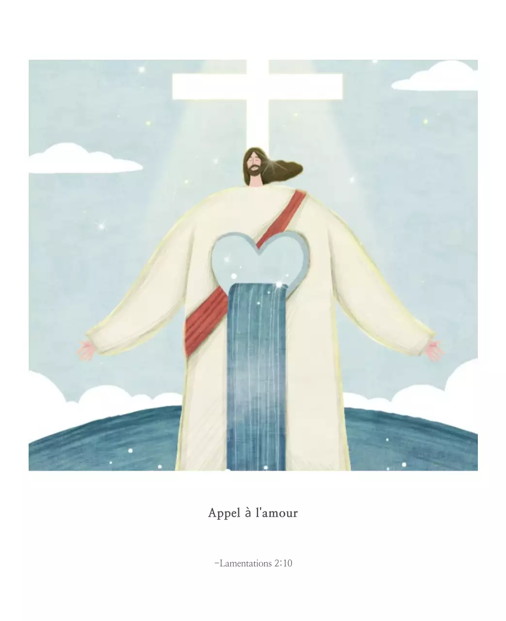 Illustration pastel de l'église