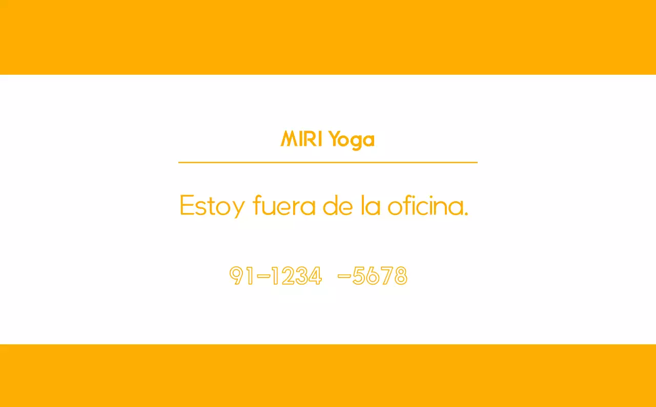 Calendario promocional de yoga minimalista naranja