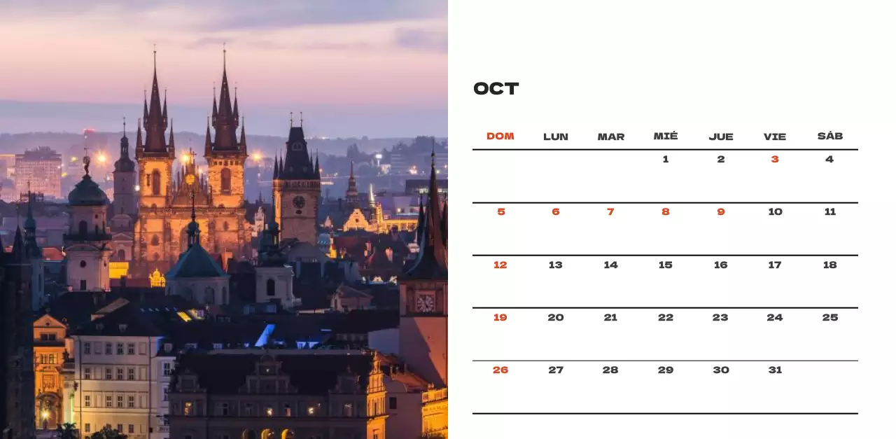 Cielo foto calendario limpio