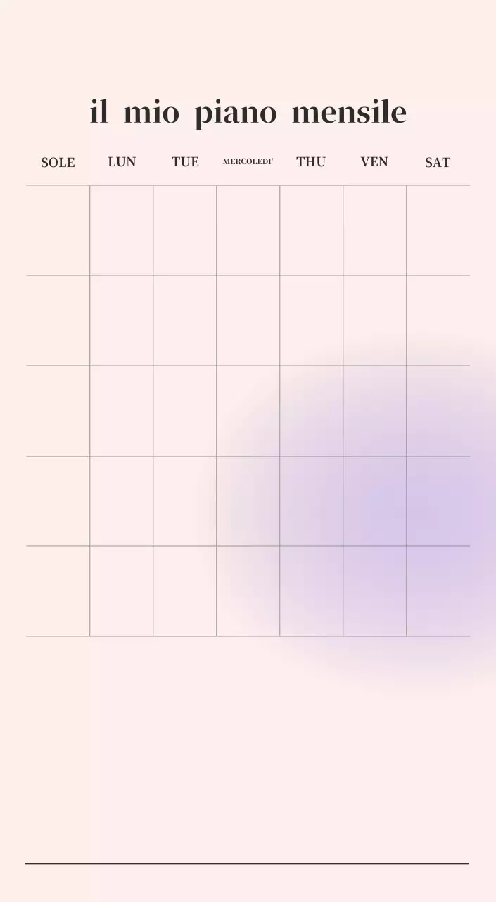 Calendario minimalista a gradi