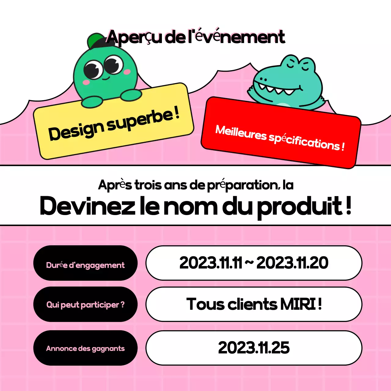 Annonce de l'événement Pink Pop