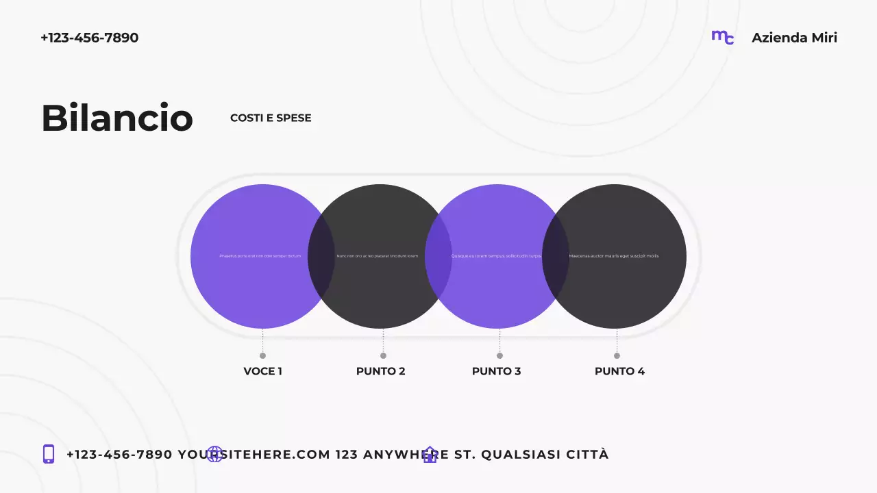 Piano di marketing moderno in viola