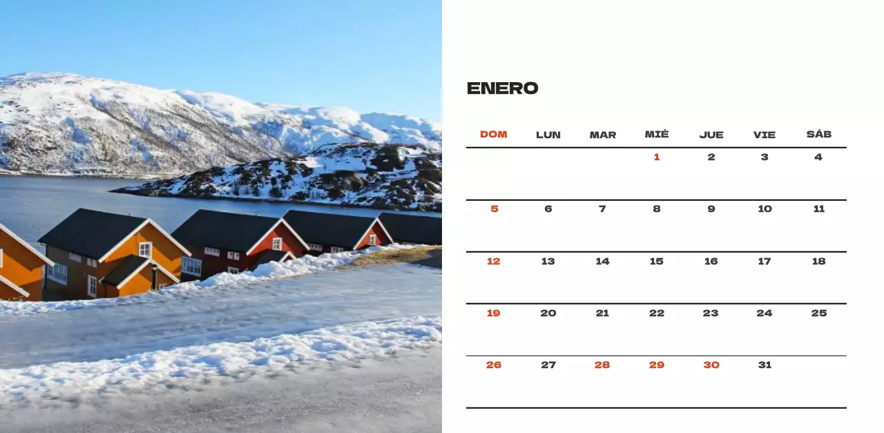 Cielo foto calendario limpio