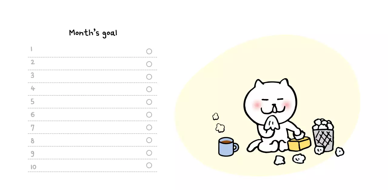 Ivory Cozy Daily Calendar