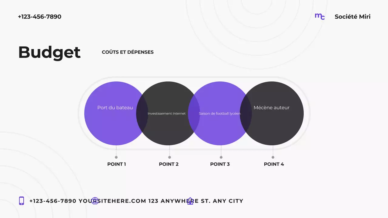 Plan marketing moderne violet