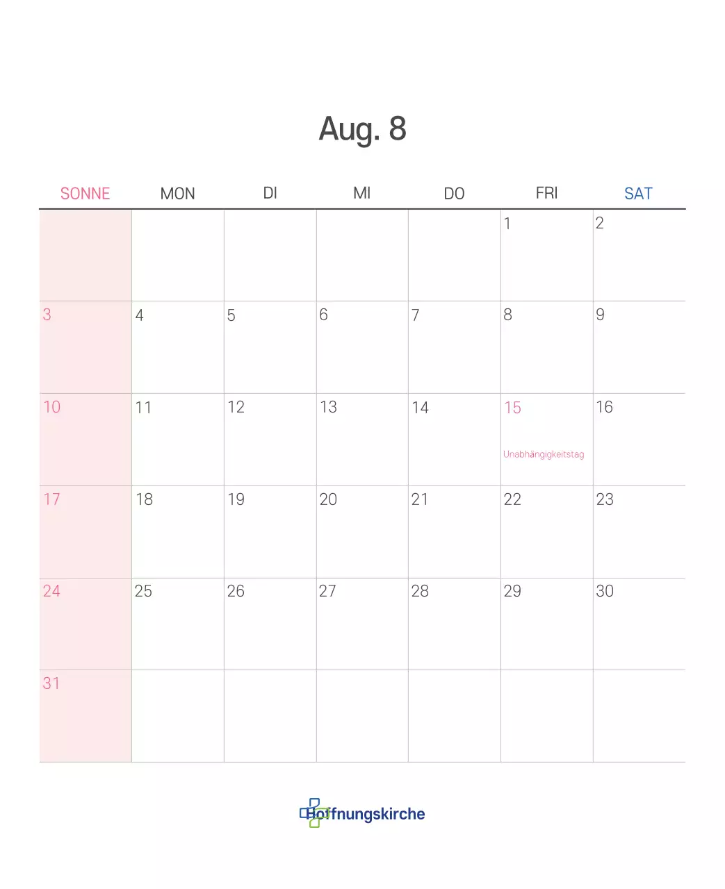 Pastell saubere Illustration Kirche