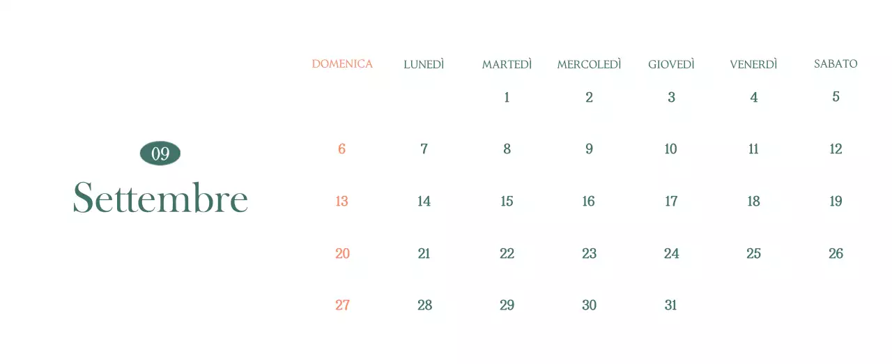 Un moderno calendario dei caffè con i consigli per la bevanda del mese