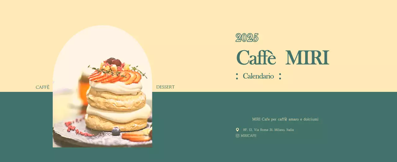 Un moderno calendario dei caffè con i consigli per la bevanda del mese