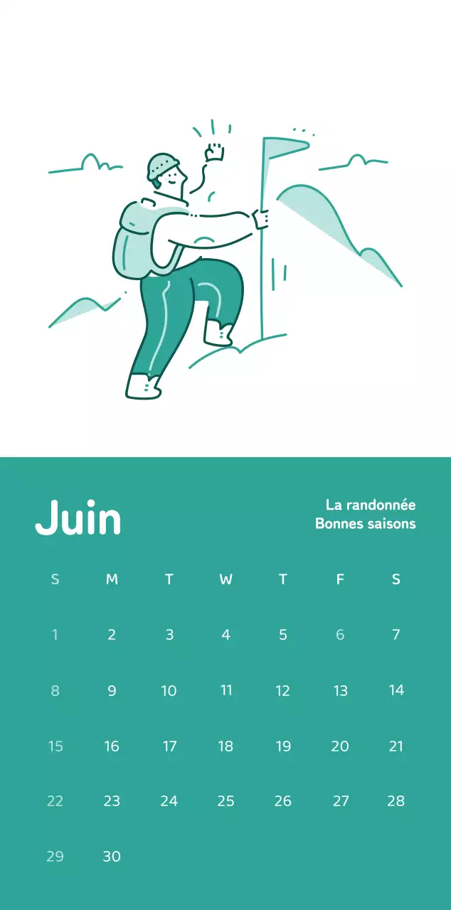 Calendriers avec illustrations colorées et émotionnelles