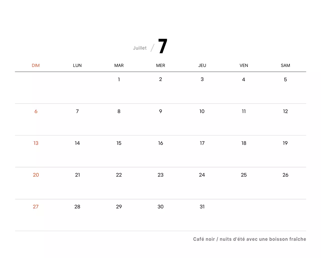 Calendrier de bureau photo simple pour les cafés dans les tons blancs
