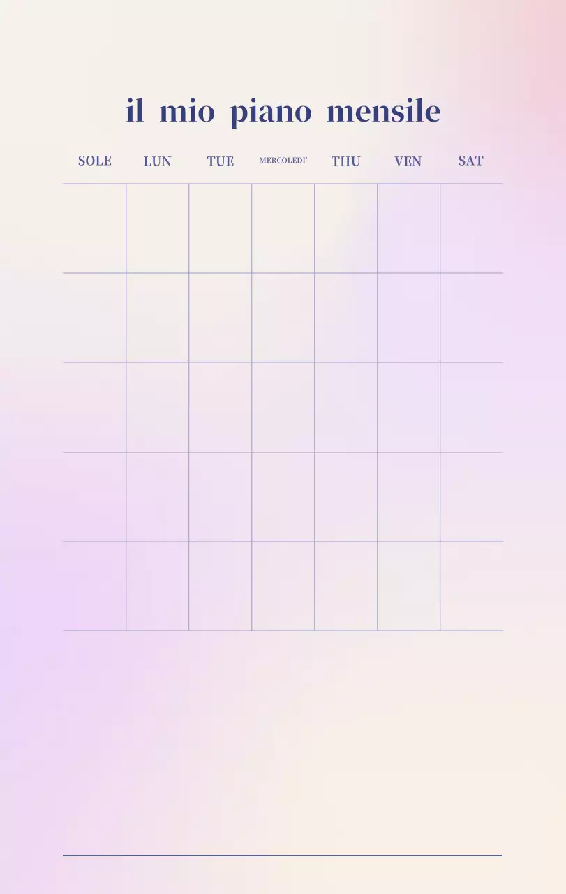 Calendario minimalista a gradi