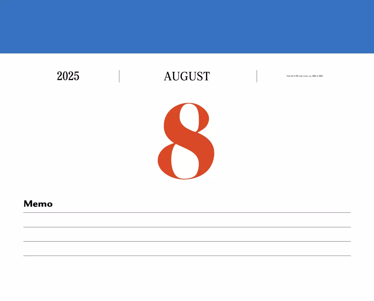 Kalender memori berkonsep retro berwarna merah