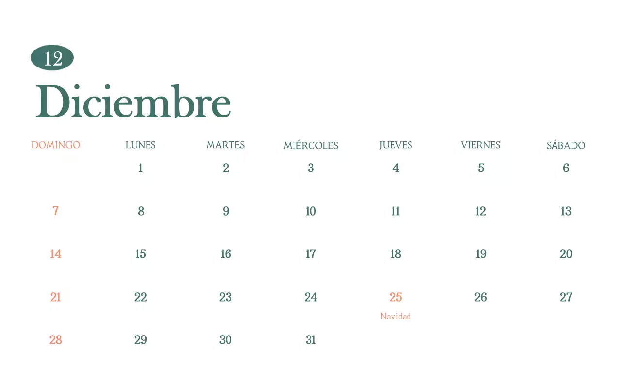 Un moderno calendario de cafeterías con recomendaciones para la bebida del mes