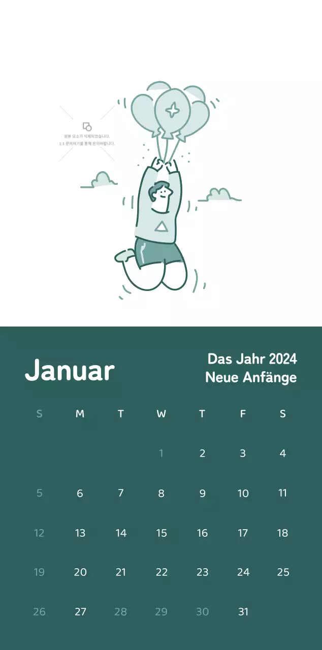 Kalender mit farbenfrohen und emotionalen Illustrationen