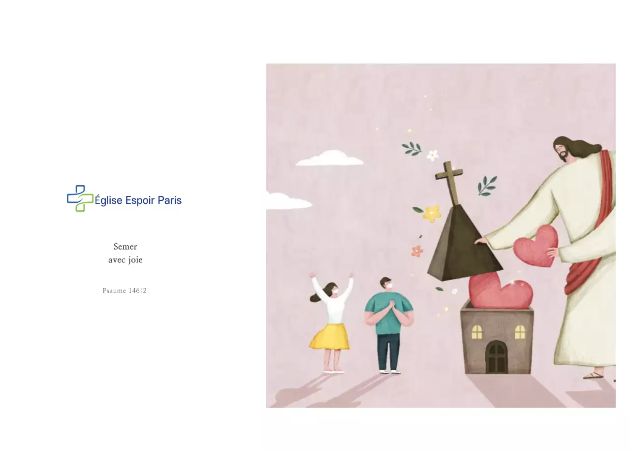 Illustration pastel de l'église