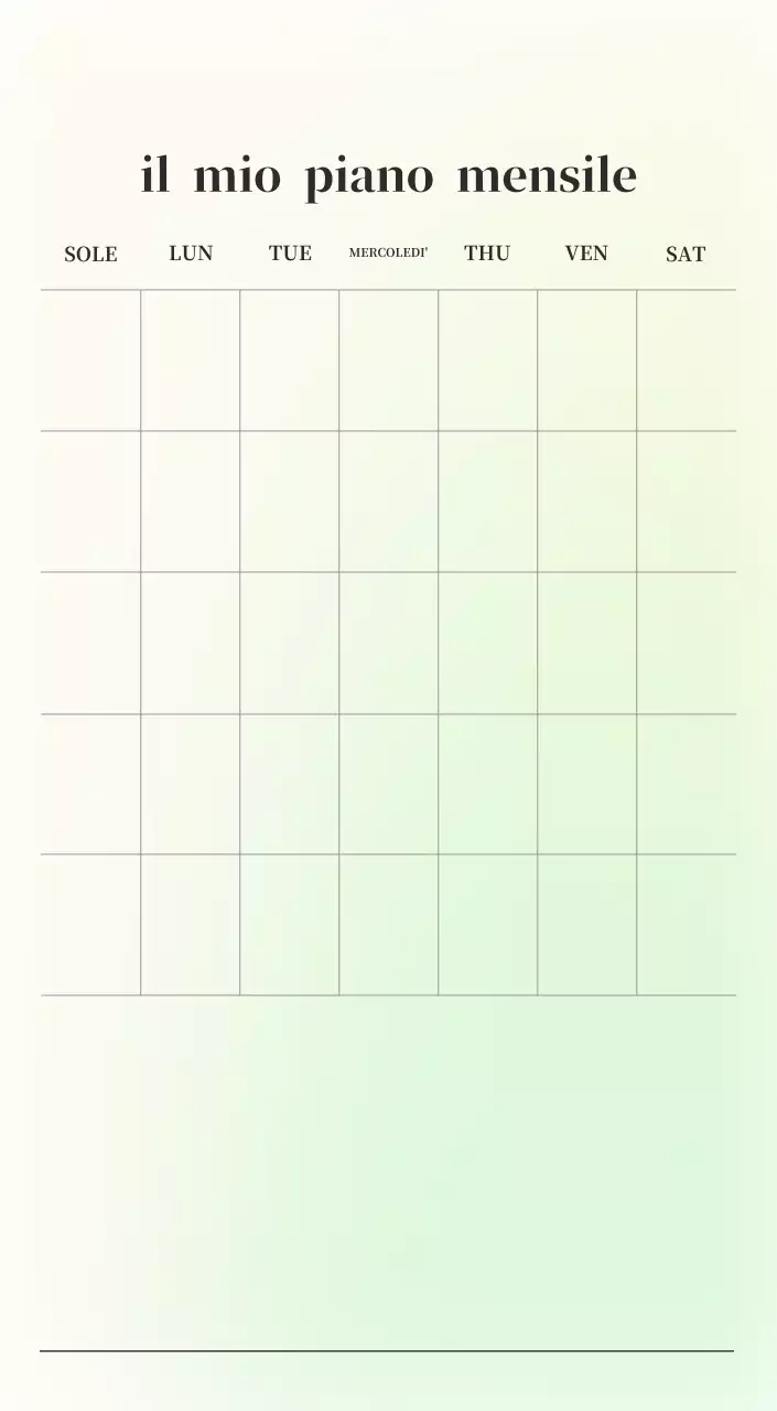 Calendario minimalista a gradi