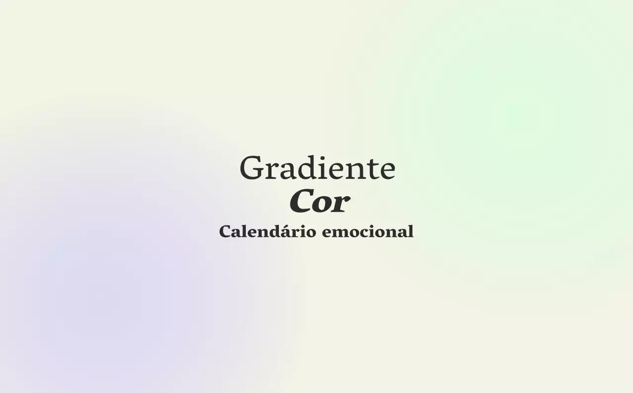 Calendário minimalista em gradiente