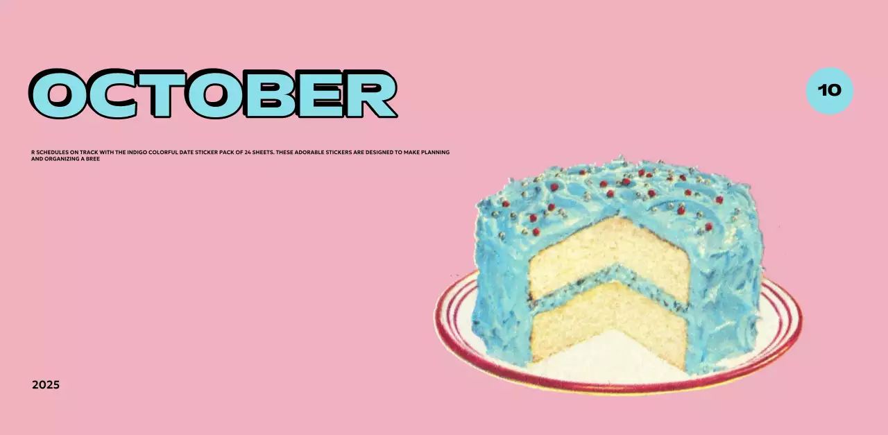 Colorful calendars with a variety of retro illustrations