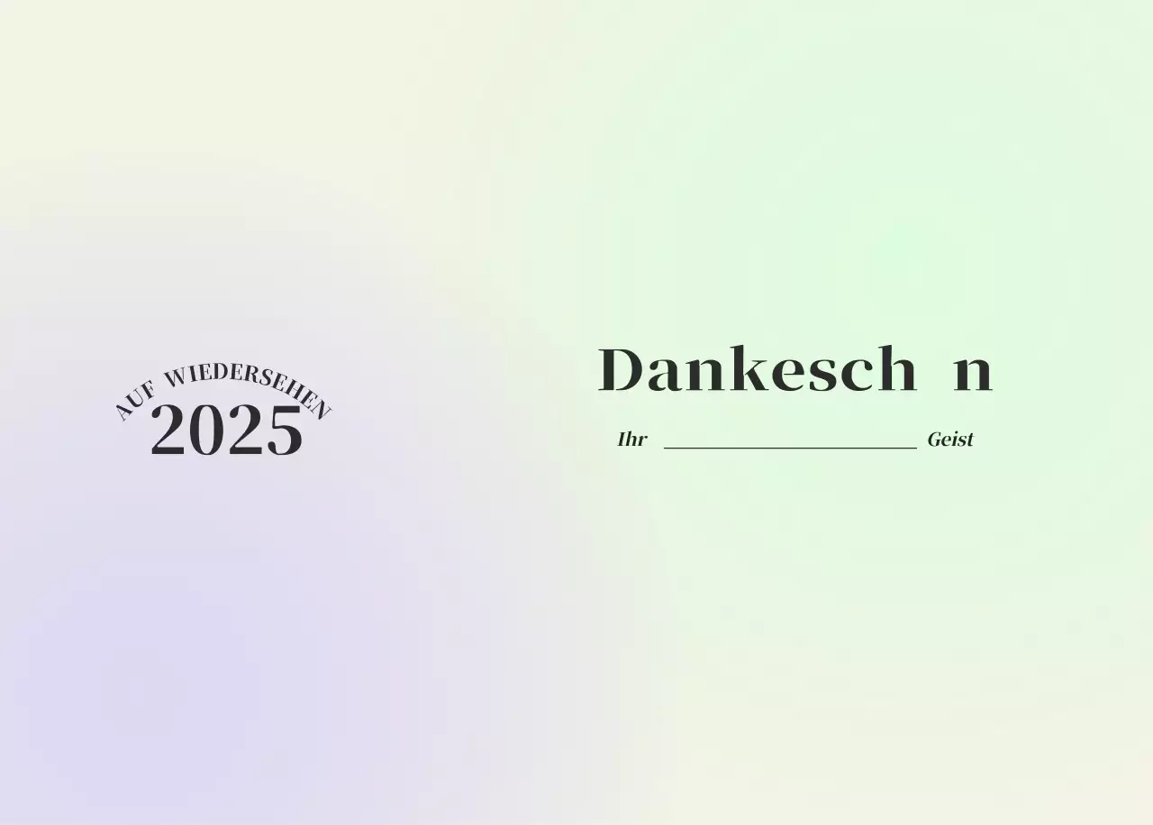 Minimalistischer Kalender mit Farbverlauf