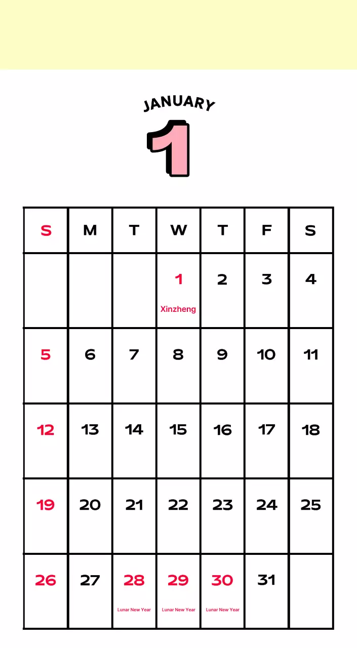 Colorful calendars with a variety of retro illustrations