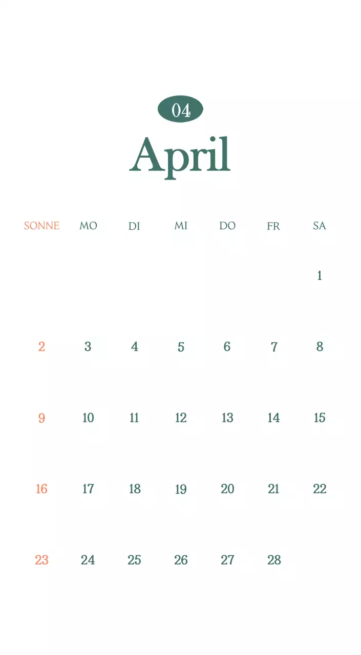 Ein moderner Café-Kalender mit Empfehlungen für das Getränk des Monats