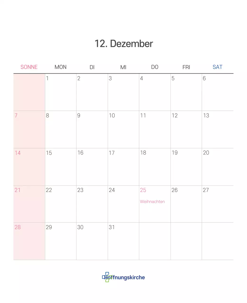 Pastell saubere Illustration Kirche