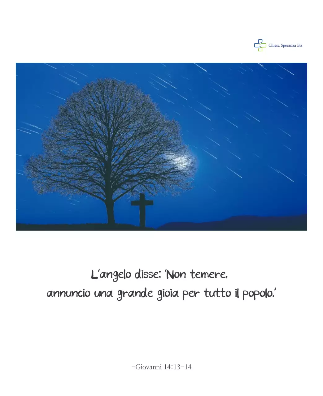 Promozione della chiesa biblica in calligrafia semplice