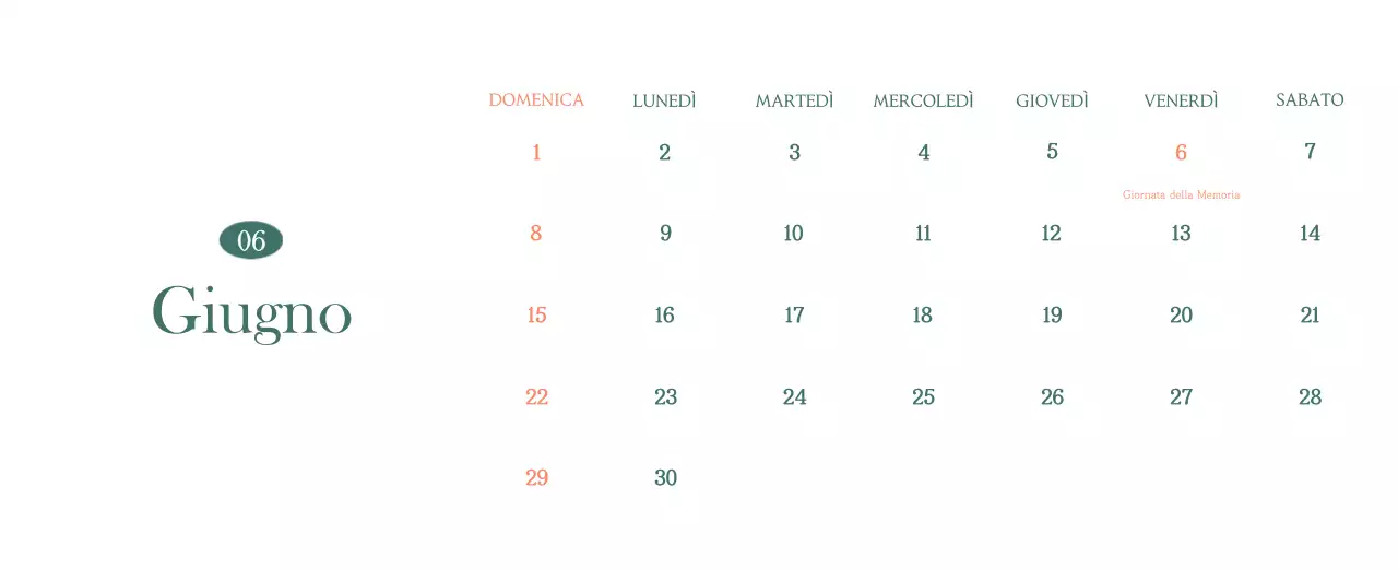 Un moderno calendario dei caffè con i consigli per la bevanda del mese