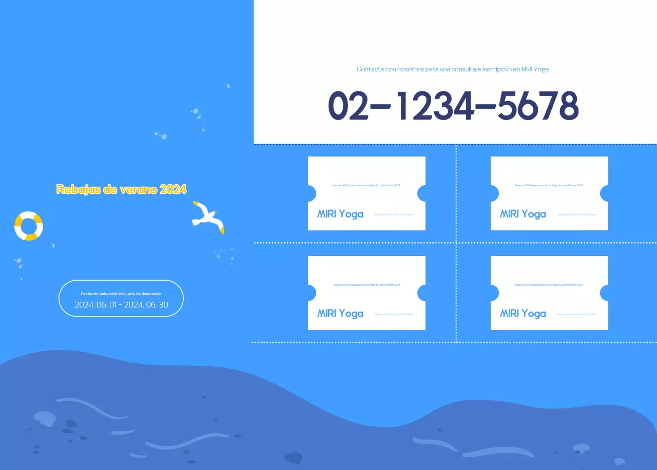 Calendario promocional de yoga minimalista naranja