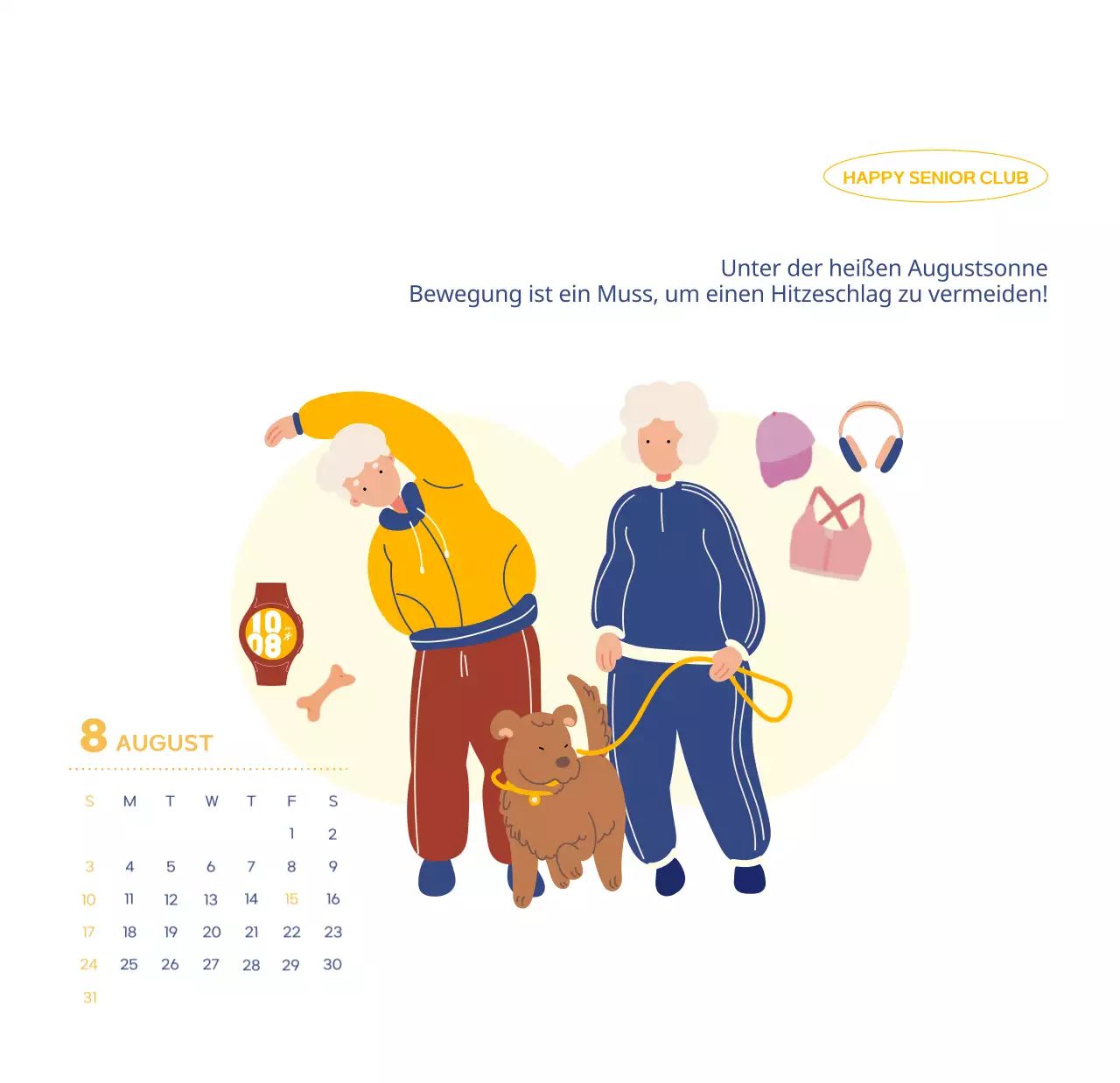 Geschäftskalender mit niedlichen Illustrationen
