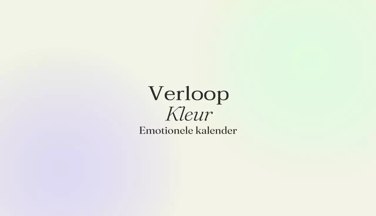 Minimalistische kalender met kleurverloop