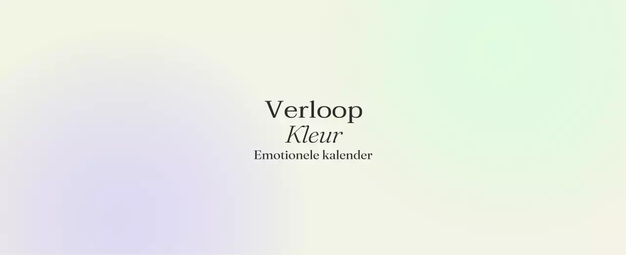 Minimalistische kalender met kleurverloop