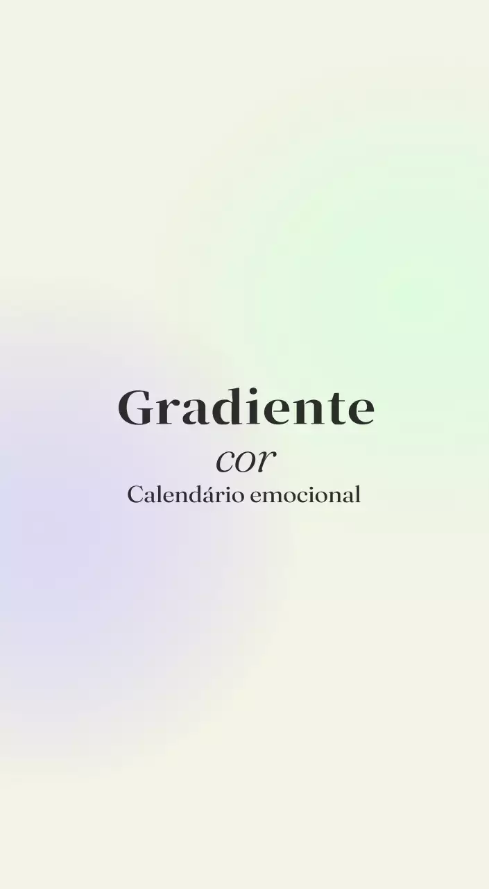 Calendário minimalista em gradiente