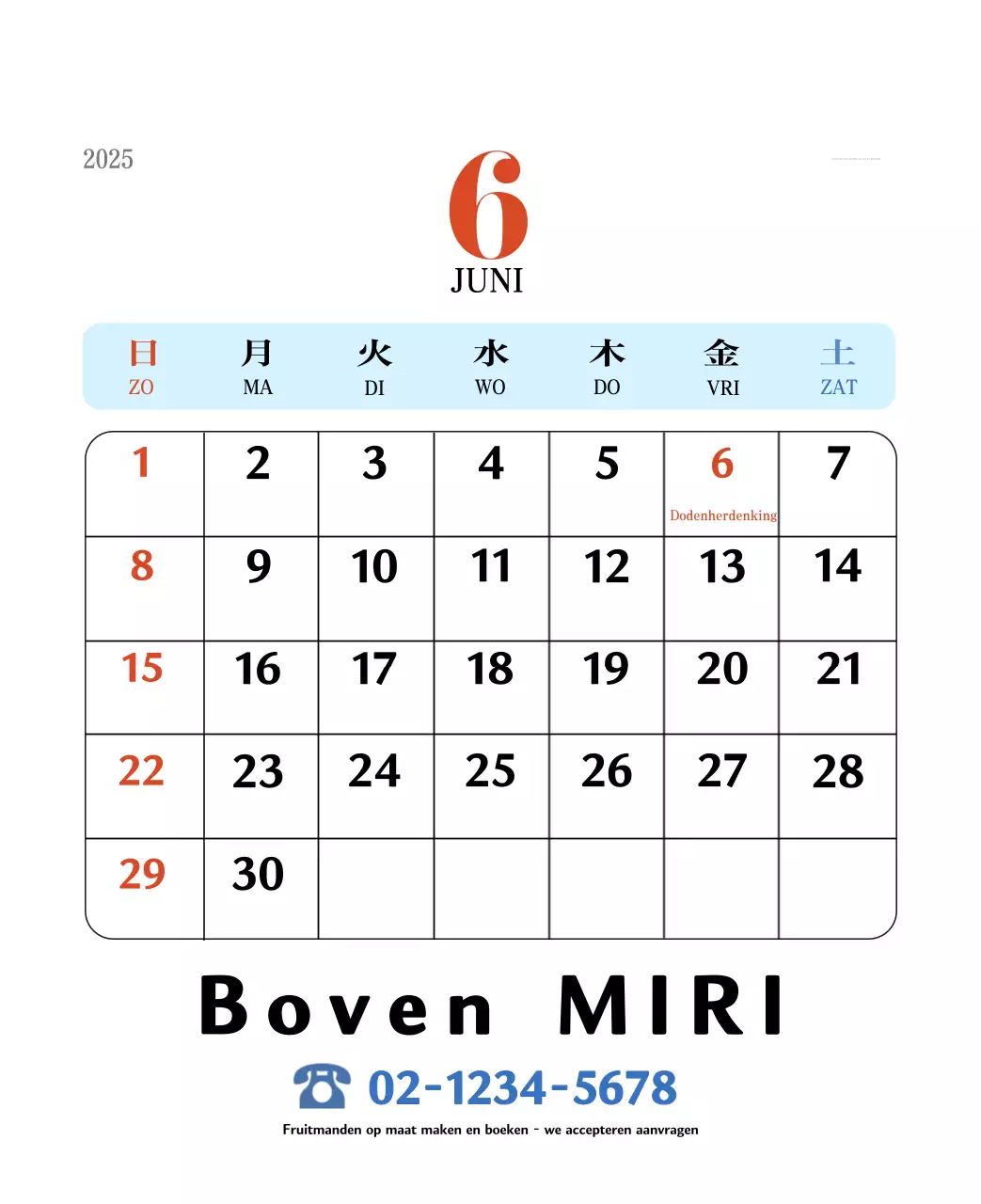 Retro concept memory kalender in rood