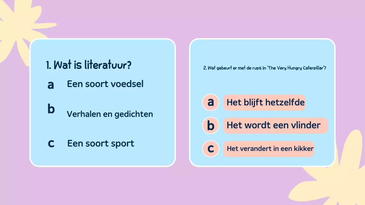 abstracte kleurrijke inleiding tot literatuurlesmateriaal