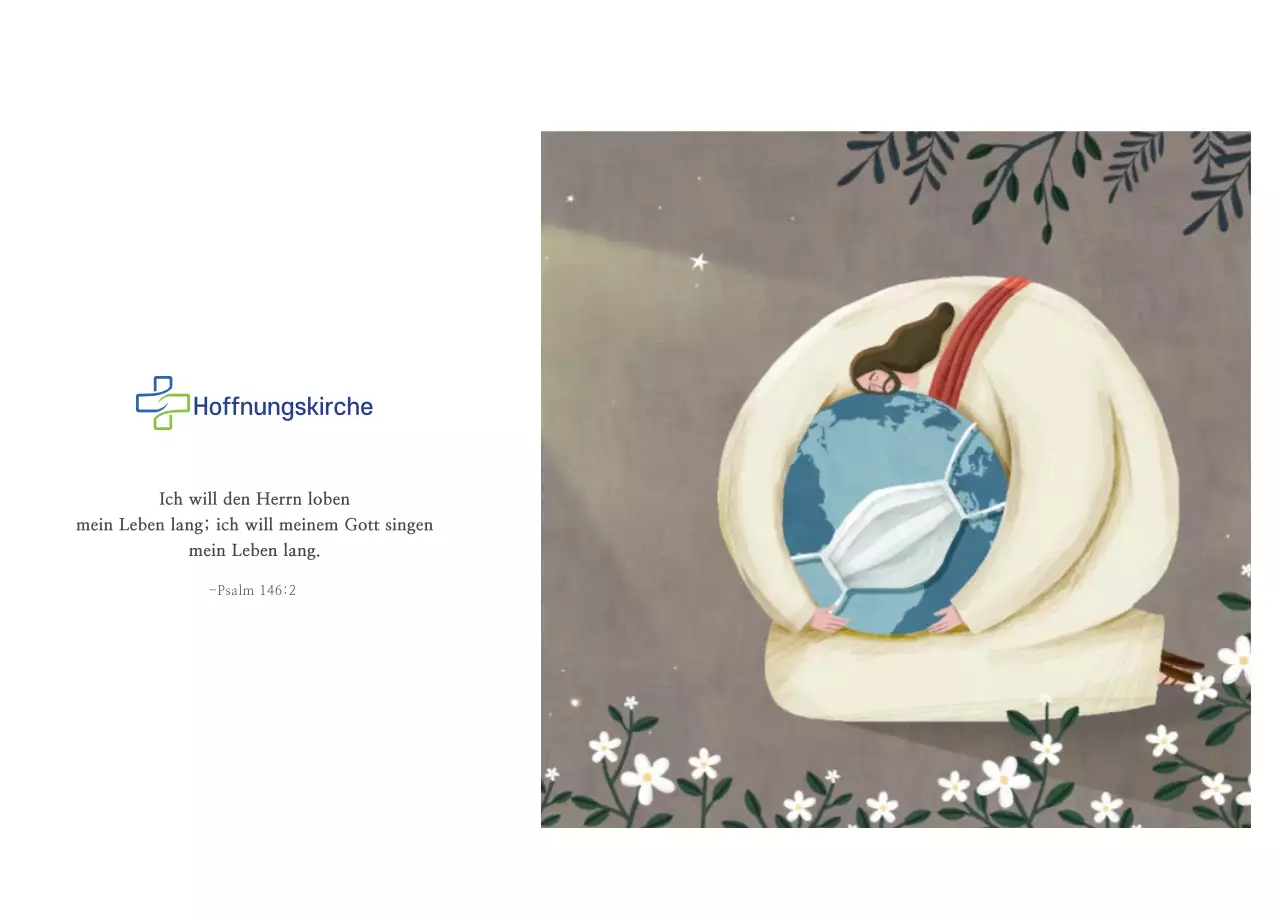 Pastell saubere Illustration Kirche