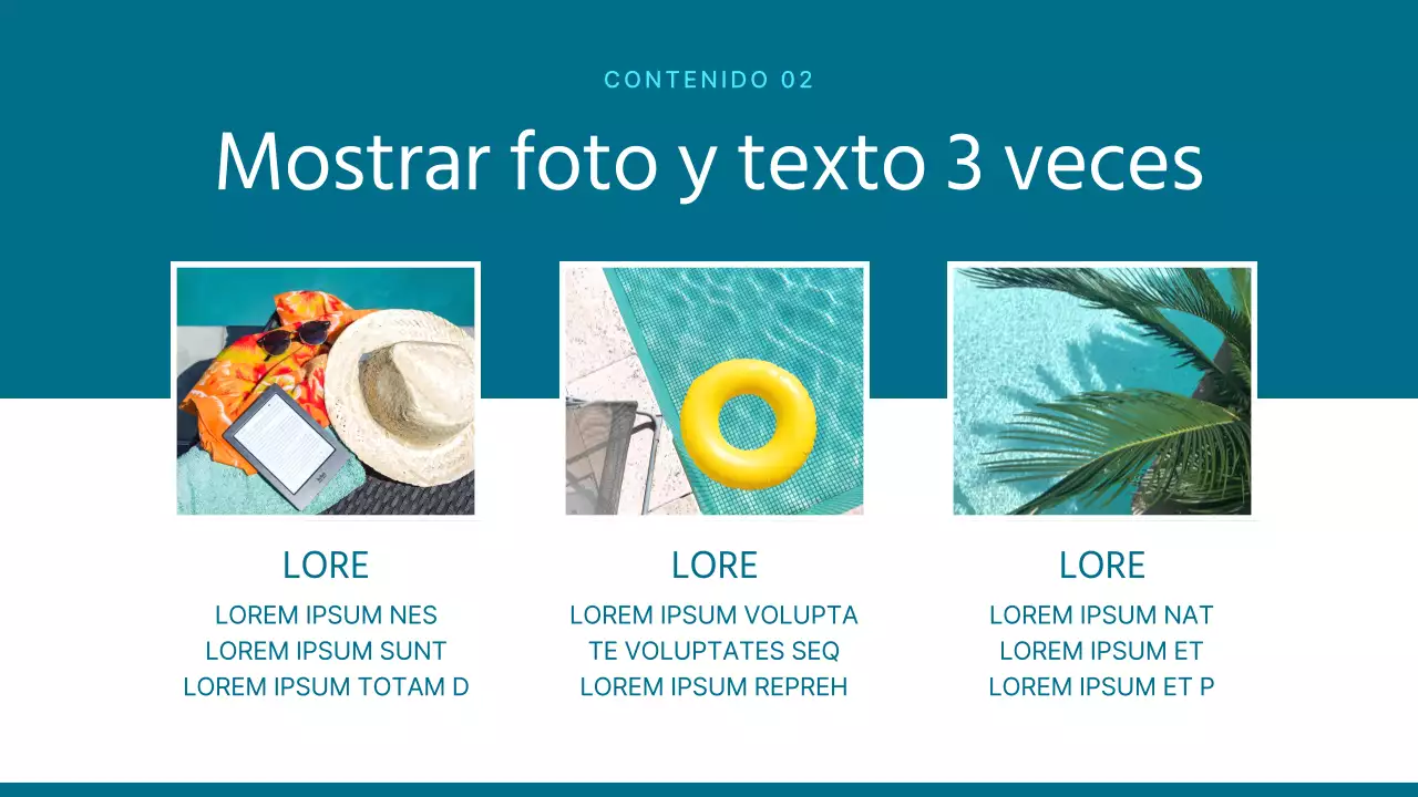 Sencilla presentación de fondo veraniego en menta y blanco