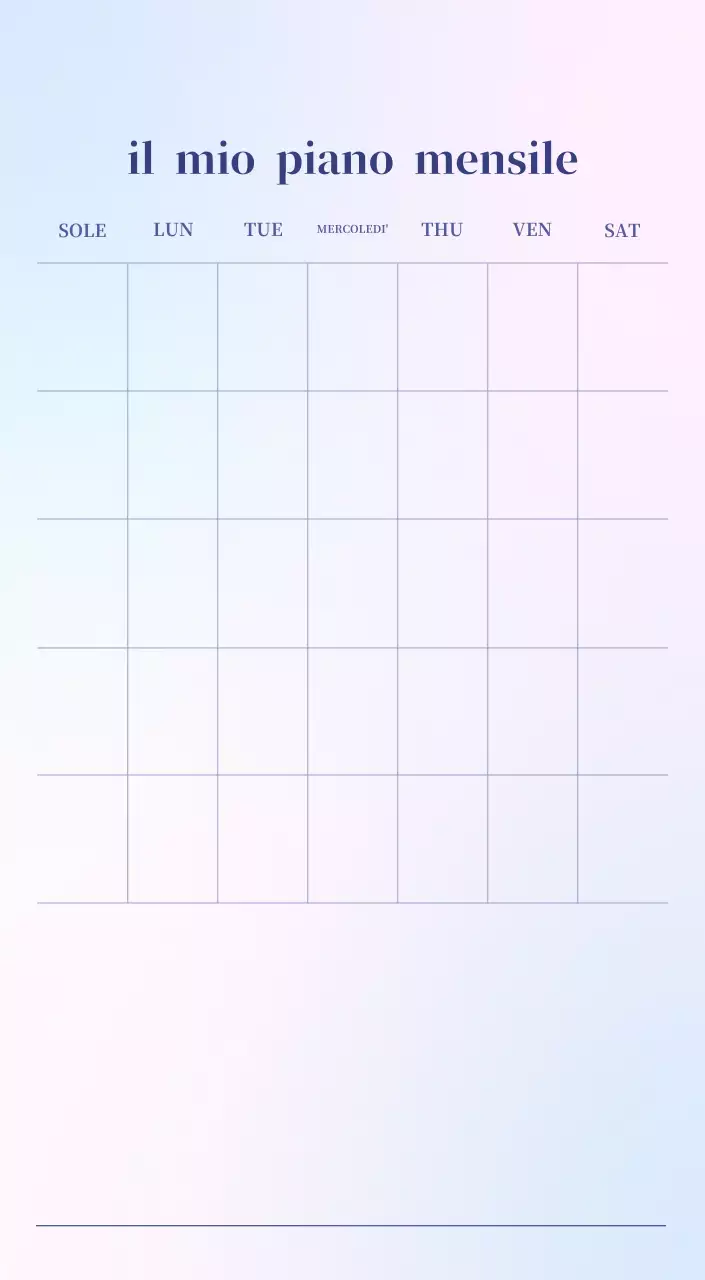 Calendario minimalista a gradi