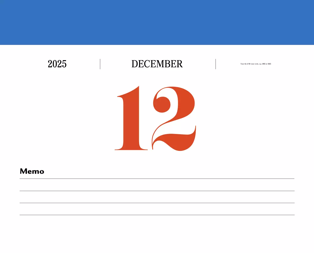 Kalender memori berkonsep retro berwarna merah