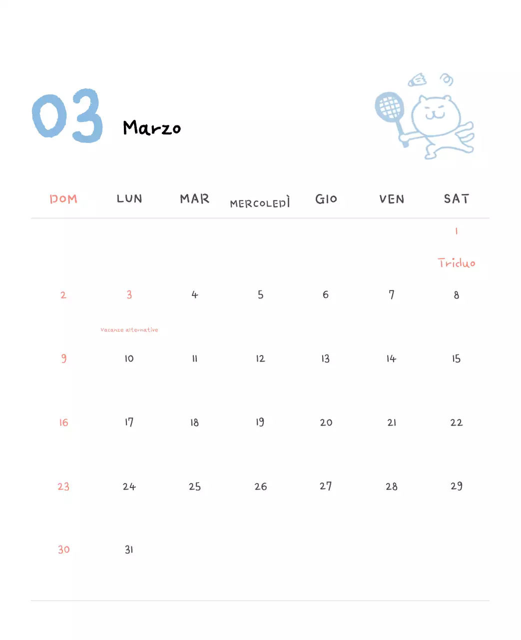 Calendario giornaliero in avorio