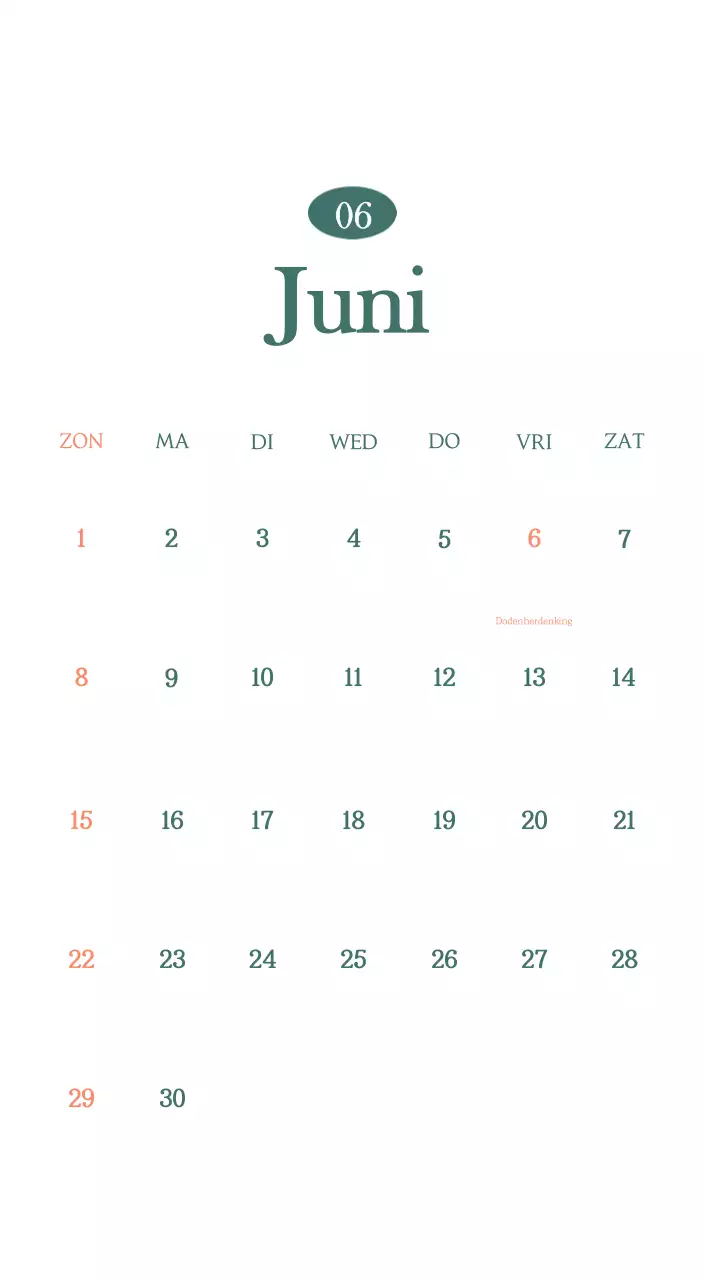 Een moderne cafékalender met aanbevelingen voor de drank van de maand